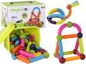 Duży Zestaw Klocków Magnetycznych W Kuferku 64 Elementy LEAN Toys Duży Zestaw Klocków Magnetycznych W Kuferku 64 Elementy LEAN Toys