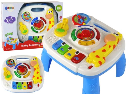 Edukacyjny Interaktywny Stolik Tablica 2w1 Dla Maluchów Żyrafa LEAN Toys Edukacyjny Interaktywny Stolik Tablica 2w1 Dla Maluchów Żyrafa LEAN Toys