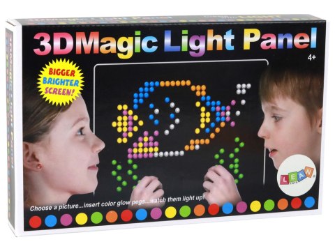 Magiczna Tablica Edukacyjna 3D Podświetlana Układanka 180 ele. LEAN Toys Magiczna Tablica Edukacyjna 3D Podświetlana Układanka 180 ele. LEAN Toys