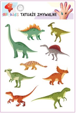 Tatuaże Zmywalne Dla Dzieci Dinusie Dinozaury 9 El. Marka niezdefiniowana