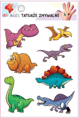 Tatuaże Zmywalne Dla Dzieci Wesołe Dinozaury 7 El. Marka niezdefiniowana
