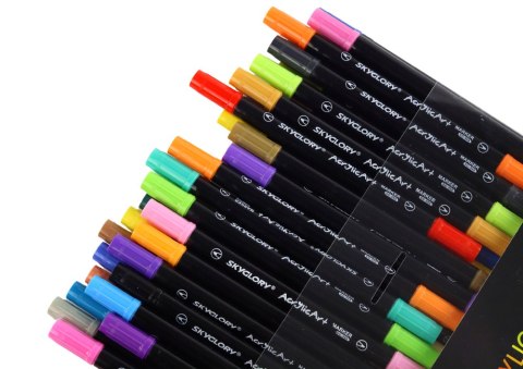 Zestaw Pisaków Dwustronnych 36 Sztuk Do Ceramiki Szkła Ubrań LEAN