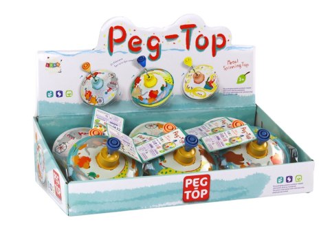 Bączek Dla Dzieci Wirujący Zwierzątka Mix Tradycyjny Metalowy LEAN Toys Bączek Dla Dzieci Wirujący Zwierzątka Mix Tradycyjny Metalowy LEAN Toys