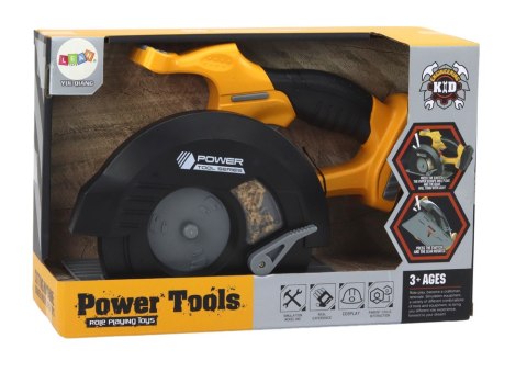 Pilarka Tarczowa Zabawkowa Narzędzie Żółta Dźwięki LEAN Toys Pilarka Tarczowa Zabawkowa Narzędzie Żółta Dźwięki LEAN Toys