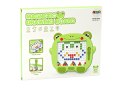 Tablica Magnetyczna Edukacyjna Żabka Rysik Pad Układanka Zielona Koraliki LEAN Toys