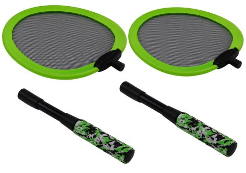 Zestaw 2 Rakietek Do Badmintona Paletki 2 Lotki Badminton Zielony LEAN Toys Zestaw 2 Rakietek Do Badmintona Paletki 2 Lotki Badminton Zielony LEAN Toys