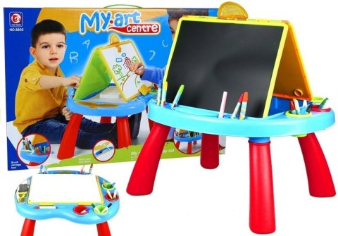 Tablica Dwustronna Na Kredę 2w1 Stojąca Akcesoria LEAN Toys