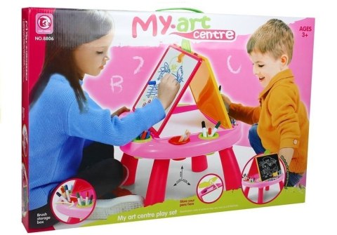 Tablica Dwustronna Na Kredę Pisaki + Akcesoria LEAN Toys