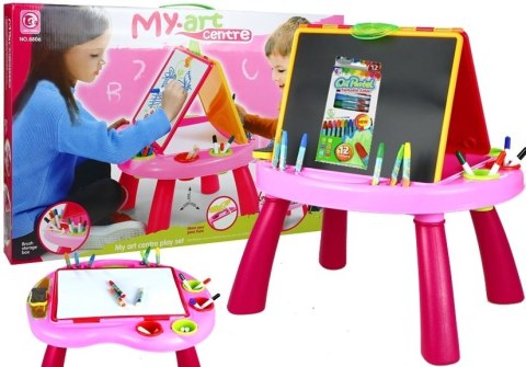 Tablica Dwustronna Na Kredę Pisaki + Akcesoria LEAN Toys