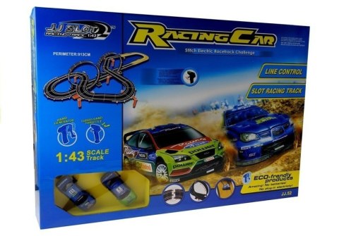 Tor Wyścigowy 913cm z Zakrętami i Autkami LEAN Toys