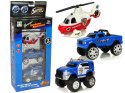 Zestaw Pojazdów Policja Helikopter Straż Monster LEAN Toys