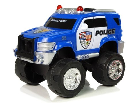 Zestaw Pojazdów Policja Helikopter Straż Monster LEAN Toys