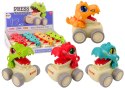 Autko Dinozaur Jeżdżący Z Napędem Auto Dla Najmłodszych MIX LEAN TOYS Autko Dinozaur Jeżdżący Z Napędem Auto Dla Najmłodszych MIX LEAN TOYS