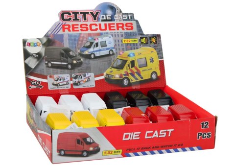 Autko Dostawcze 1:32 Światła Dźwięki Czerwony Czarny Żółty Biały LEAN Toys Autko Dostawcze 1:32 Światła Dźwięki Czerwony Czarny Żółty Biały LEAN Toys