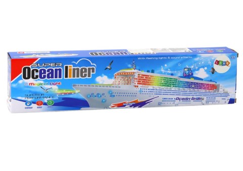 Statek Pasażerski Wycieczkowy Jeżdżący Światła Dźwięki LEAN Toys