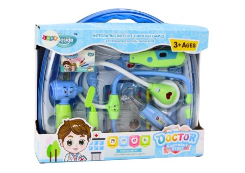 Zestaw Medyczny Małego Doktora W Walizce Światła Dźwięki Niebieski LEAN Toys