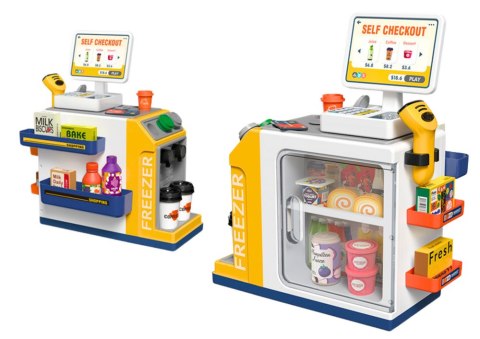Zestaw Supermarket Kasa Fiskalna Skaner Światła I Dźwięki LEAN Toys Zestaw Supermarket Kasa Fiskalna Skaner Światła I Dźwięki LEAN Toys
