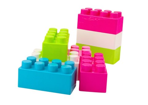 Duże Klocki Konstrukcyjne W Torbie Naklejki Kolorowe 20 El LEAN Toys Duże Klocki Konstrukcyjne W Torbie Naklejki Kolorowe 20 El LEAN Toys