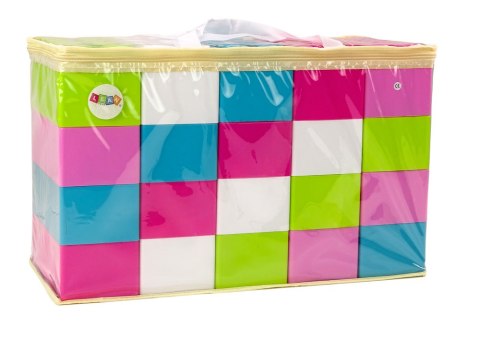 Duże Klocki Konstrukcyjne W Torbie Naklejki Kolorowe 20 El LEAN Toys Duże Klocki Konstrukcyjne W Torbie Naklejki Kolorowe 20 El LEAN Toys