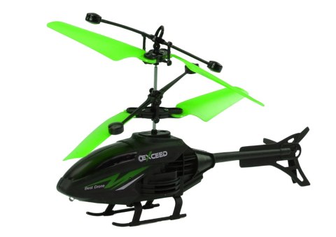 Helikopter Zdalnie Sterowany RC Żyroskop Zielony LEAN Toys Helikopter Zdalnie Sterowany RC Żyroskop Zielony LEAN Toys