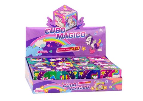 Magiczna Kostka Układanka Edukacyjna Jednorożce Puzzle Gra Logiczna LEAN TOYS Magiczna Kostka Układanka Edukacyjna Jednorożce Puzzle Gra Logiczna LEAN TOYS