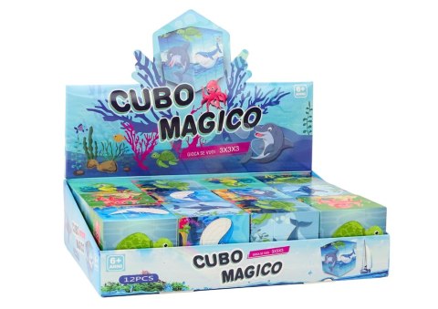 Magiczna Kostka Układanka Edukacyjna Zwierzęta Morskie Puzzle Gra Logiczna LEAN TOYS Magiczna Kostka Układanka Edukacyjna Zwierzęta Morskie Puzzle Gra Logiczna LEAN TOYS