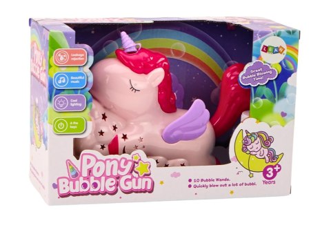 Maszyna Do Baniek Mydlanych Jednorożec Światła Dźwięki Różowy LEAN Toys