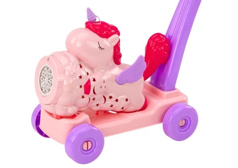 Maszyna Do Baniek Mydlanych Jeździk Jednorożec Światła Dźwięki Różowy LEAN Toys Maszyna Do Baniek Mydlanych Jeździk Jednorożec Światła Dźwięki Różowy LEAN Toys
