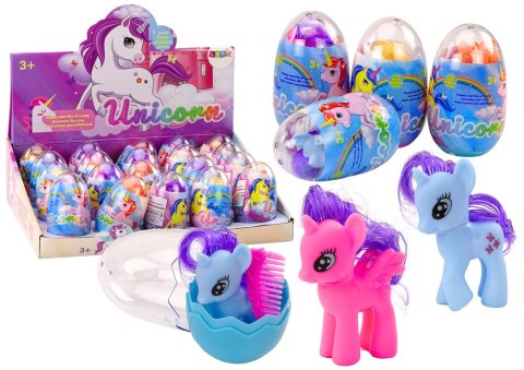 Figurka Jednorożec W Jajku Kolorowy Do Czesania Grzebień Magiczne Jajko Mix LEAN TOYS Figurka Jednorożec W Jajku Kolorowy Do Czesania Grzebień Magiczne Jajko Mix LEAN TOYS