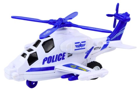 Helikopter Policyjny Biały lub Czarny Napęd Frykcyjny Światło i Dźwięk LEAN TOYS Helikopter Policyjny Biały lub Czarny Napęd Frykcyjny Światło i Dźwięk LEAN TOYS