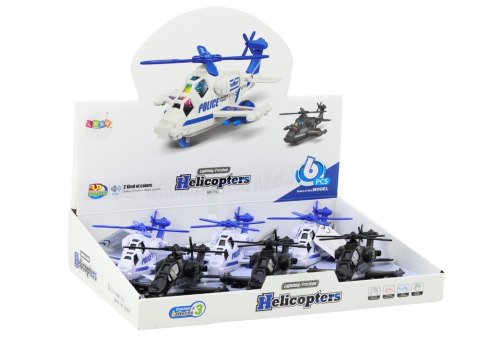 Helikopter Policyjny Biały lub Czarny Napęd Frykcyjny Światło i Dźwięk LEAN TOYS Helikopter Policyjny Biały lub Czarny Napęd Frykcyjny Światło i Dźwięk LEAN TOYS