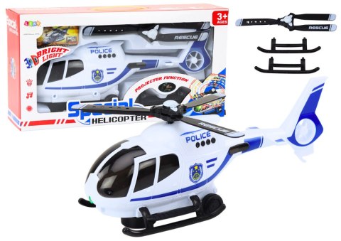 Helikopter Policyjny Śmigłowiec Jeżdżący Światła Dźwięki LEAN Toys Helikopter Policyjny Śmigłowiec Jeżdżący Światła Dźwięki LEAN Toys