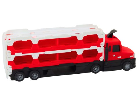 Lora Laweta Tor Wyścigowy 2w1 Światła Dźwięki Znaki Autka Czerwony LEAN Toys