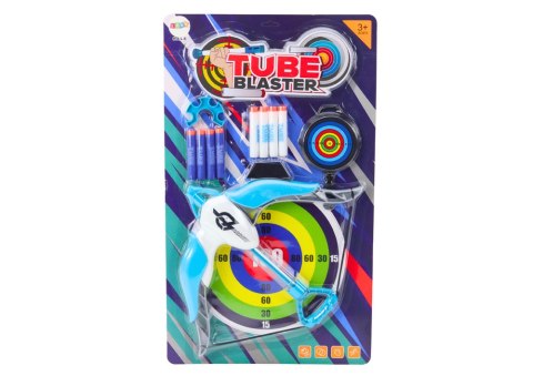 Łuk Strzelecki Z Tarczą Miękkie Strzałki 8 sztuk Biało-Niebieski LEAN Toys Łuk Strzelecki Z Tarczą Miękkie Strzałki 8 sztuk Biało-Niebieski LEAN Toys