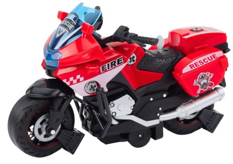 Motocykl Do Skręcania Ratunkowy DIY Światła Dźwięki Czerwony LEAN Toys Motocykl Do Skręcania Ratunkowy DIY Światła Dźwięki Czerwony LEAN Toys