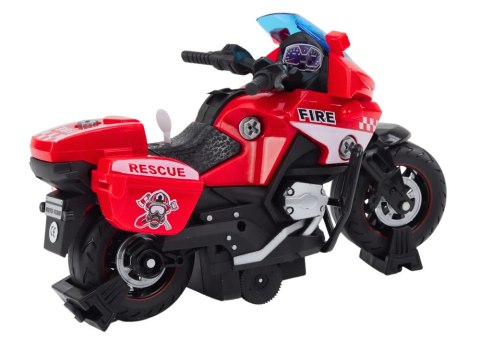 Motocykl Do Skręcania Ratunkowy DIY Światła Dźwięki Czerwony LEAN Toys Motocykl Do Skręcania Ratunkowy DIY Światła Dźwięki Czerwony LEAN Toys