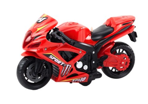 Motocykl Sportowy Napęd Frykcyjny Światło i Dźwięk 2 Kolory LEAN Toys Motocykl Sportowy Napęd Frykcyjny Światło i Dźwięk 2 Kolory LEAN Toys