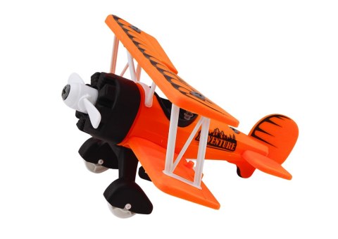 Samolot Awionetka Transport Zwierząt Klatka Lew Rozkręcany Pomarańczowy LEAN Toys Samolot Awionetka Transport Zwierząt Klatka Lew Rozkręcany Pomarańczowy LEAN Toys