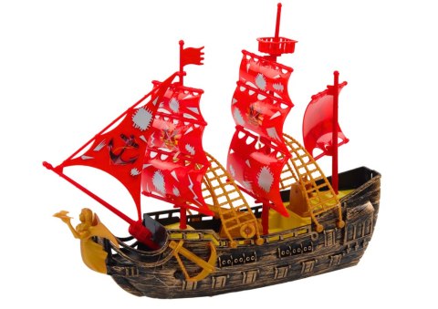 Statek Piracki Światła Dźwięki Kółka Brązowy LEAN Toys Statek Piracki Światła Dźwięki Kółka Brązowy LEAN Toys
