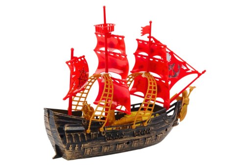 Statek Piracki Światła Dźwięki Kółka Brązowy LEAN Toys Statek Piracki Światła Dźwięki Kółka Brązowy LEAN Toys