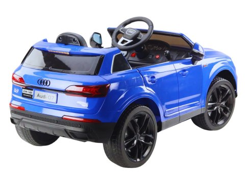 Auto Na Akumulator Audi Q7 Niebieskie Lakierowane LEAN CARS Auto Na Akumulator Audi Q7 Niebieskie Lakierowane LEAN CARS
