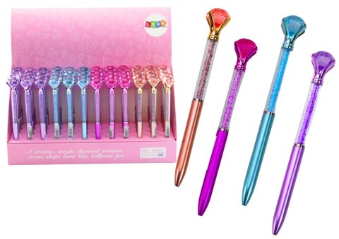 Długopis Z Diamentem Diamenciki Niebieski Wkład 0.7mm Mix LEAN TOYS Długopis Z Diamentem Diamenciki Niebieski Wkład 0.7mm Mix LEAN TOYS
