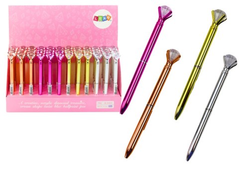 Długopis Z Diamentem W Połysku Niebieski Wkład 0.7mm Mix LEAN Toys Długopis Z Diamentem W Połysku Niebieski Wkład 0.7mm Mix LEAN Toys