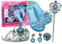 Zestaw Akcesoriów Dla Małej Księżniczki Korona Pantofelki Niebieski LEAN Toys