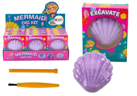 Zestaw Archeologiczny Syrenka W Muszelce Dłuto Pędzelek LEAN TOYS Zestaw Archeologiczny Syrenka W Muszelce Dłuto Pędzelek LEAN TOYS