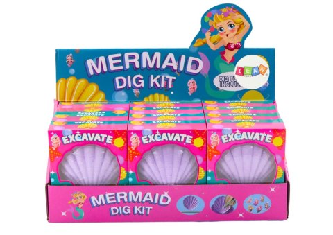 Zestaw Archeologiczny Syrenka W Muszelce Dłuto Pędzelek LEAN TOYS Zestaw Archeologiczny Syrenka W Muszelce Dłuto Pędzelek LEAN TOYS