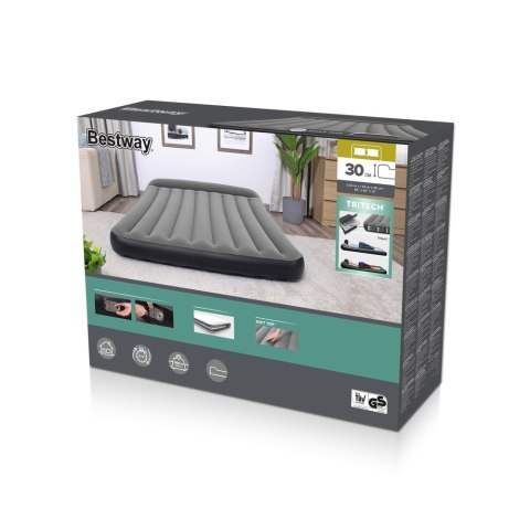 Dmuchany Materac 203 x 152 x 30 cm Bestway 67464 Szary Bestway Dmuchany Materac 203 x 152 x 30 cm Bestway 67464 Szary Bestway