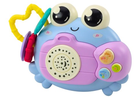 Krab Aparat Grzechotka Projektor Na Baterie Dźwięki Niebieski LEAN TOYS Krab Aparat Grzechotka Projektor Na Baterie Dźwięki Niebieski LEAN TOYS