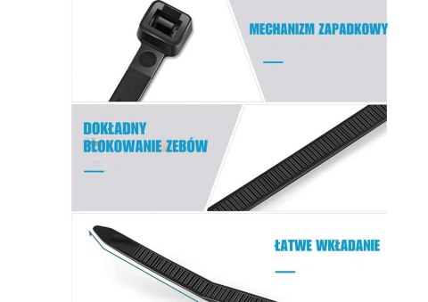 Opaski Zaciskowe Kablowe Do Kabli Ziperki Trytki Trytytki 250x3.6 MM LEAN Opaski Zaciskowe Kablowe Do Kabli Ziperki Trytki Trytytki 250x3.6 MM LEAN