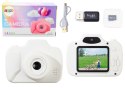 Aparat Dla Dzieci Zdjęcia Nagrywanie Gry Karta Pamięci 64GB Biały LEAN Toys Aparat Dla Dzieci Zdjęcia Nagrywanie Gry Karta Pamięci 64GB Biały LEAN Toys